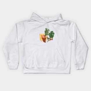 House Plants Illustration 30 Kids Hoodie